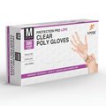 Xpose Safety PGL500, Disposable Poly Gloves, Poly, M, Clear PGL500-M-X